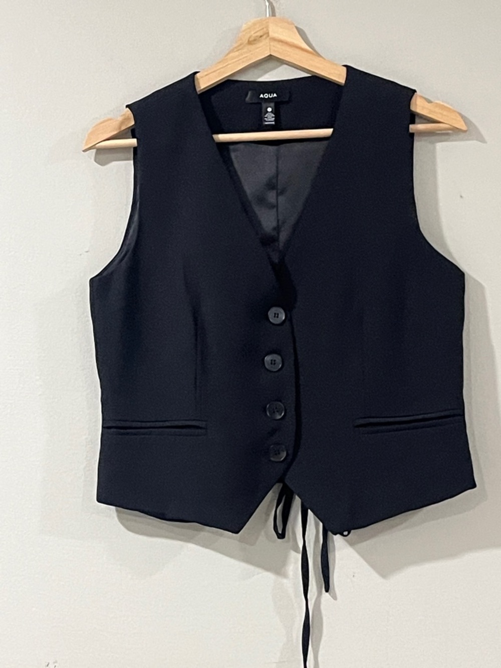 Aqua Black Tailored Vest